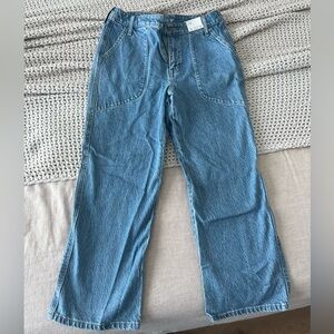 J crew slim wide leg jeans